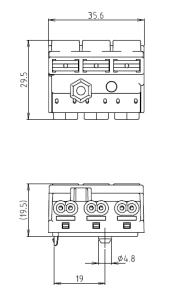 速結端子台L-2E　図面