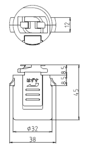 ダクトプラグ2P　図面